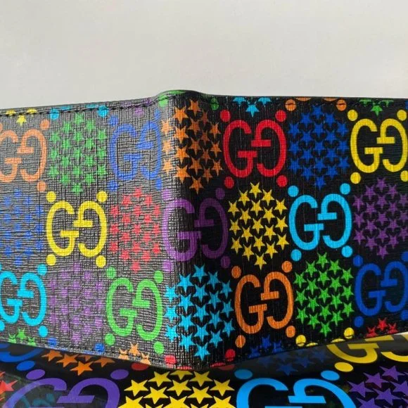 Gucci new Psychedelic GG Supreme Bi-Fold Wallet - Picture 12 of 14